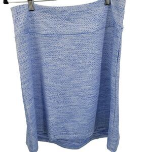 MPG Activewear Skirt‎ M Baby Blue Print Stretch High Low Aline Pockets Athletic